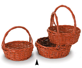 S/3 Round Stained Baskets