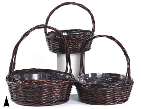 S/3 Round Stained Baskets