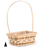 White Round Basket w/Liner #4118