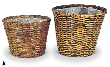 Assorted Bamboo Planters w/Liners #8/104/B