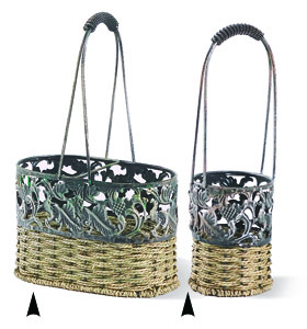 Round Willow Tray with Base #3/591