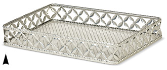 Round Seagrass Tray w/Metal Rim