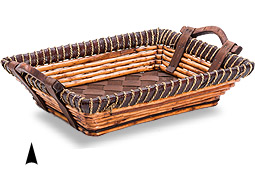 Round Willow, Seagrass & Straw Tray