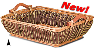 Round Seagrass Tray w/Metal Rim