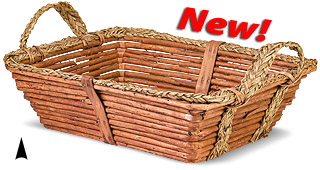 Round Seagrass Tray w/Metal Rim
