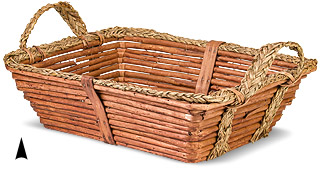Round Seagrass Tray w/Metal Rim