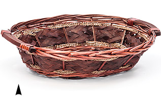 Round Seagrass Tray w/Metal Rim