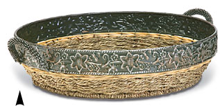 Round Seagrass Tray with Rim #3/4990