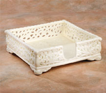Lacy Ceramic Napkin Holder