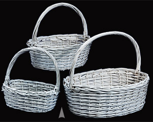S/4 White Germania Baskets