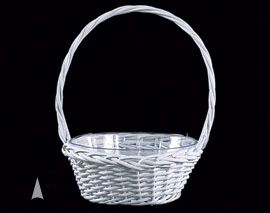 ?#29/103/8W
White Round WillowBasket  