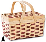 Wood Picnic Basket w/Drop Handles #5/6322