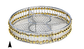 Gold Metal Heart Tray
