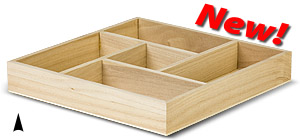 Square Willow Tray with 5 Sections