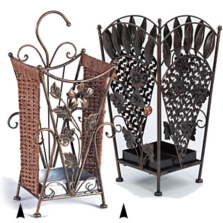 Antique Copper Antique Green Sq. Metal  Umbrella Holder Metal Door Umbrella Holder 